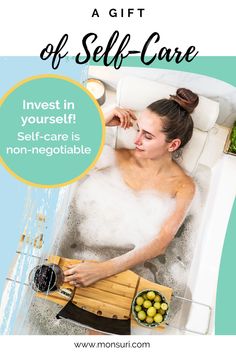 🎁 GIFT A LOVED ONE A REASON TO EMBRACE 'ME TIME'. 
​
​Our bath tray and bathtub pillow make the most precious self-care gift you can give. This luxurious bath gift set make a gorgeous relaxation gifts for women, birthday gifts for mom or anyone who enjoys a warm relaxing bath. 
​
​#bubblebath #selfcaregifts #giftsforher #giftsforwomen #selfcareideas #relaxationgifts #bath
​ Bathing Aesthetic, Relaxing Bath Ideas, Modern Bath Design, Rich Gift, Stage 5 Clinger, Diy Bath Soak, Luxury Bath Products, Spa Bathroom Decor