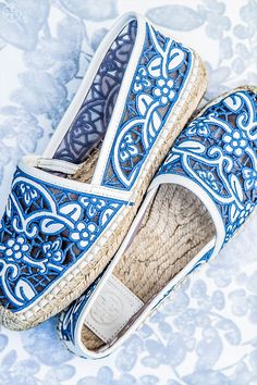 — I is for It’s Sunny Somewhere… Be prepared with... Tom Shoes, Lace Espadrilles, Espadrille Sandals, 2015 Fashion, Shoe Obsession, Toms Shoes, Boot Sandals, Blue Lace