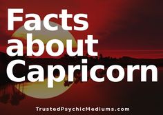 the words fact about capricorn against a sunset