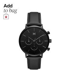 in stock Classic Black Watch With Black Band, Black Analog Watch With Adjustable Fit, Adjustable Black Analog Watch, Modern Black Everyday Watches, Classic Black Everyday Watches, Business Watch Accessories With Black Band, Black Watch Bands With Subdials For Everyday Use, Black Analog Watch For Everyday Use, Black Analog Watch For Everyday