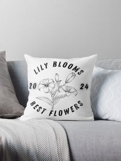 lily blooms are the best flowers throw pillow