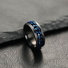 Material: Titanium Steel Fashion Element: Round Style: Personality Open Wine, Wine Ring, Black Gold Chain, White Gold Chains, Wine Opener, Black Chain, Watch Necklace, Blue Rings, Steel Jewelry