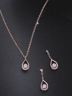 Editor's NotesJ.ESTINA's gorgeous pendant necklace can be an elegant point for casual or formal stylings.- Feminine and sophisticated mood- Multi-sized white stones- Luxurious drop pendant- Elegant point itemMeasurement (in.)One size- Length : 16.54 in.- Pendant : 0.22 * 0.35 in.- Weight : about 0.06 ozComposition & Care- 585 Rose gold, White diamond- Avoid direct moisture and heat- It could get discolored by moisture and sweat- Clean with a dry cloth after wearing- Keep in a sealed zipper b Gold Necklace Set Design, Rose Gold Pendant Set, Pendant Set Gold Indian, Pendant Designs Gold Simple, Gold And Diamond Necklace, Gold Pendant Designs, Diamond Jewlery, Gold Pendent, New Gold Jewellery Designs