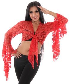 Fitted Red Lace Top, Fitted Lace Crop Top For Festival, Lace Top For Festival, Stretch Lace Tops For Festivals, Stretch Lace Top For Festival, Fitted Wrap Top For Festival, Red Stretch Tops For Festivals, Lace Tie Top, Tie Tops