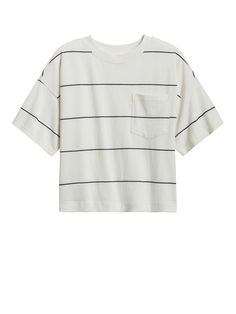 JAPAN EXCLUSIVE Cotton Boxy T-Shirt | Banana Republic Modern Cotton Boxy Fit Top, Oversized Cotton Cropped T-shirt For Summer, Modern Boxy Cotton Top, Oversized White Cropped T-shirt, Casual, Modern Boxy Fit Cotton Tops, Casual Oversized White Cropped T-shirt, Modern Oversized T-shirt, Boxy White Cotton T-shirt, White Boxy Cotton T-shirt