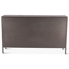 the sideboard is made out of metal and has a dark brown finish on it