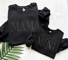 Who doesn't love to match with their mini?! Twin with your mini bestie in our matching Mama and Mini sweatshirts.  To order choose your style, either mama or mini Next choose your size then add to cart! Complete for each item you wish to order! Adult sizes are Gildan brand sweatshirts and are 50/50 cotton/polyester blend. Fit is true to size for a relaxed, comfy fit. If you'd like an oversized look, order 1-2 sizes up! Toddler sizes are 60/40 Cotton/Polyester blend. Fit is true to size.  Care In Mama And Mini Beanies, Mama Mini Sweatshirt, Mama And Mini Sweatshirts, Mama And Me Shirts, Mommy And Mini, Mom And Me Shirts, Brand Sweatshirts, Mom Clothes, Mama And Mini