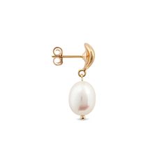 Charming, cultured pearls bring a delicate feminine touch to these earrings, combining the sparkle of the gold and the luster of the freshwater pearl. Due to the unique nature of pearls, shade of color, shape or texture may vary from photo. Teardrop Akoya Pearl Pendant Earrings, Teardrop Akoya Pearl Earrings With Pearl Pendant, Akoya Pearl Teardrop Earrings With Pearl Chain, Graceful Pearl Earrings With Pearl Pendant, Oval Pearl Drop Earrings Gift, Formal Oval Earrings With Pearl Charm, Teardrop Akoya Pearl Drop Earrings, Pear-shaped Akoya Pearl Earrings With Pearl Charm, Akoya Pearl Drop Teardrop Earrings