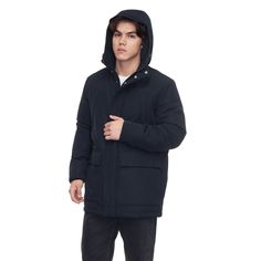 Stay warm and stylish this winter with our Rokka&Rolla Men's Parka Jacket Winter Coat with Fleece Hood. Featuring an adjustable fleece hood with a hood shield for extra protection, this coat ensures maximum comfort. It includes two zippered pockets and two snap pockets for secure storage. The ribbed cuffs, along with zipper and snap button closures, provide a snug fit against the cold. Perfect for braving the winter elements in style and comfort. Mens Parka Jacket, Winter Elements, Rain Jacket Women, Mens Parka, Parka Coat, Fur Hood, Parka Jacket, Winter Coats Women, Green Jacket