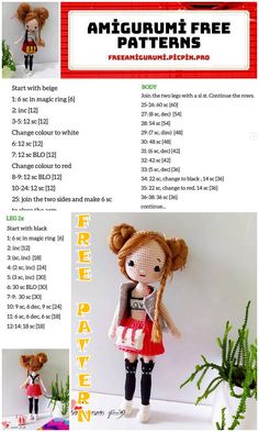 the instructions for crocheted doll clothes are shown in this page, which shows how to