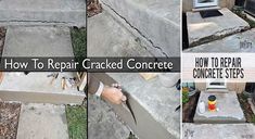 how to repair cracked concrete steps