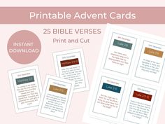 the 25 bible verses print and cut activity is shown on a pink background with text