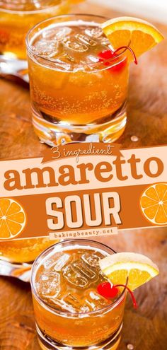 Amaretto Sour, Summer cocktail recipe/ alcoholic drink Alcoholic Drinks Easy 3 Ingredients, Simple Mixed Drinks 3 Ingredients, Simple Alcoholic Drinks 3 Ingredients, Amerreto Sour Recipes, Amaretto Sour Drink, Southern Comfort Drinks, Amaretto Drinks Recipes, Amaretto Cocktails, Amaretto Sour Recipe