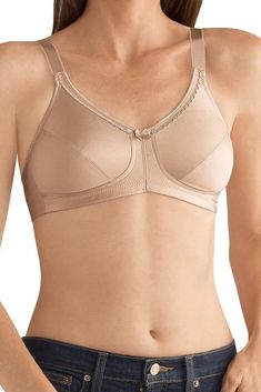 PRICES MAY VARY. Wire-free bra featuring coolmax pockets, average to full fit Cut and sewn cups with a smooth look Pockets designed to be worn with or without a breast prosthesis or shaper Adjustable elastic straps Hook and eyes-2 rows-34-40A, 34-38B, 34-36C, 3 rows-42-44 A, 40-44B, 38-44C, 34-38D, 36-38DD, 4 rows-40-46D, DD Bra Image, Free Bra, Everyday Bra, Bra Lingerie, Shoe Jewelry, Women Jewelry, Elastic, Bra, Clothes For Women