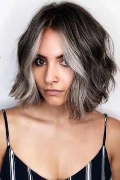 Grey Hair Transformation, Grey Hair Inspiration, Gray Hair Growing Out, Transition To Gray Hair, Blending Gray Hair, Gray Hair Highlights, Grey Hair Color, Hair Color And Cut, Grey Hair