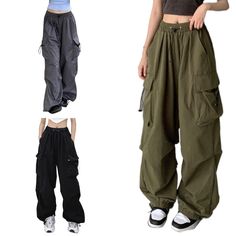 Womens Baggy Cargo Pants Streetwear Hip Hop Joggers Sweatpants Drawstring Casual Loose Wide Leg Trousers Features: 【Material】Pants made of polyester ensures an ultra-soft and comfortable experience for you. 【Features】 Wide and comfortable pants legs can bring you the perfect wearing experience. 【Style】Fashion make you more attractive. 【Occasions】Wash Recommended With Cold Water/Do Not Bleach/Hang Or Line Dry/Wash with like colours,that will increase the durability of your clothes. 【】This Pant is perfect for casual, party, beach, club, daily and summer wear. Product Description: Womens Baggy Cargo Pants Streetwear Hip Hop Joggers Sweatpants Drawstring Casual Loose Wide Leg Trousers Material: Polyester Color: as the picture shows, (Due to the difference between different monitors, the pictur Formal Baggy Trousers, Baggie Pants, Baggy Jumper, Hip Hop Cargo Pants, Hip Hop Joggers, Casual Work Pants, Cargo Pants Streetwear, Pants Streetwear, Baggy Cargo Pants