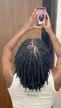 #locstyles #fyp Dredlocs Style Woman, Man With Dreadlocks, Female Dreads, Hair Twists Black, Short Dreads, Cornrow Hairstyles For Men