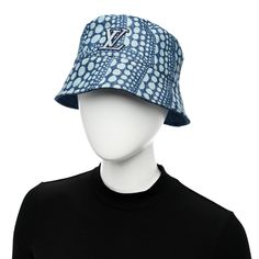 This is an authentic LOUIS VUITTON LV x YK Monogram Painted Dots Bucket Hat in Denim Blue. This casual accessory is crafted of monogram blue denim in a relaxed bucket style. Monogram Painting, Casual Accessories, Denim Blue, Authentic Louis Vuitton, Bucket Hat, Blue Denim, Dots, Louis Vuitton, Monogram