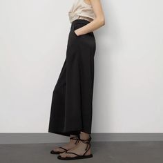 High-Waisted Pants With Elastic Waistband. Front Pockets And Back False Welt Pockets. Full Waist 30” And Beyond. Length 36” Inseam 22” Rise 14” Elegant Bottoms For Night Out In Summer, Chic Non-stretch High-waisted Wide Leg Pants, Chic Wide Leg Workwear Bottoms, Chic Wide Leg Bottoms For Workwear, Chic Wide-leg Workwear Bottoms, Chic Non-stretch Wide Leg Spring Pants, Versatile Wide Leg Spring Dress Pants, Spring Wide Leg Versatile Dress Pants, Spring Wide Leg Dress Pants