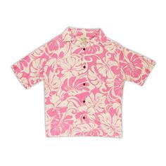 Pacifica Ray Pop Collection Mens Aloha Shirt - Polynesian Cultural Center Pink Tropical Print Hawaiian Shirt, Pink Hawaiian Beach T-shirt, Shirt Sketch, Hawaiian T-shirt With Tropical Print For Beach, Multicolor Hawaiian Graphic Print T-shirt, Multicolor Hawaiian Printed T-shirt, Pop Collection, Hawaiian Flowers, Aloha Shirt