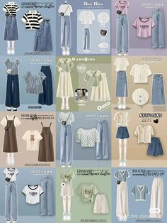 Summer Mute Color Palettes Outfit, Mute Summer Outfit Ideas, Korean Style Summer Outfits, Summer Mute Outfit, Summer Mute Fashion, Japan Ootd Summer, Muted Summer Outfits, Soft Summer Color Palette Outfits