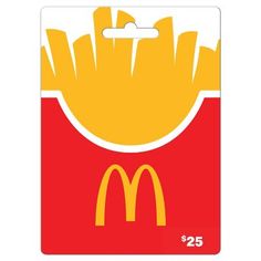 a mcdonald's gift card with fries on it