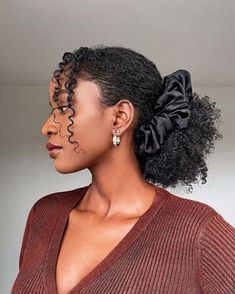 #curly #curlyhairideas #curlyhairstyle #blackhairstyles #blackgirl #blackgirlshairstyles Long Natural Curly Hair, Black Hair Inspiration, Curly Hair Accessories, Hair Wrap Scarf, Romantic Hairstyles, Natural Afro Hairstyles, Natural Hair Updo