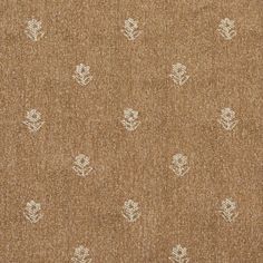 a brown background with white flowers on it