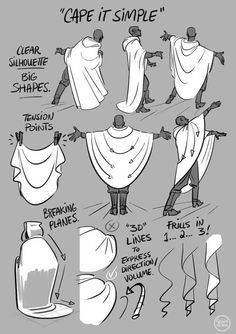 Drawing Capes, Concept Art Drawing, Figure Drawing Reference, Dresses To Wear, Drawing Clothes, Art Poses, Art Tutorials Drawing, Sketchbook Art Inspiration