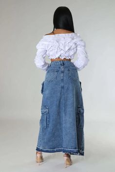 This FZ Women's Vintage Loose Chic Elegant High Waist Denim Skirt combines cute and sexy, perfect for any occasion. The high waist design creates an elegant silhouette while the loose fit adds a chic touch. Made with high-quality denim, this skirt is both stylish and comfortable. Material: POLYESTER Style: Streetwear Elasticity: Slight Stretch Fabric Type: Denim Waistline: empire Pattern Type: Patchwork Fit Type: LOOSE Silhouette: STRAIGHT Dresses Length: Ankle-Length Decoration: Pockets Gender: WOMEN Size Waist Hips Length S 27.56 37.01 40.16 M 29.13 38.58 40.55 L 30.71 40.16 40.94 XL 32.28 41.73 41.34 XXL 33.86 43.31 41.73 Denim Skirts Online, Mens Designer Hoodies, Patchwork Denim Skirt, Long Jean Skirt, High Waisted Denim Skirt, Men's Swimwear, Women Skirt, Denim Skirts, Long Jeans