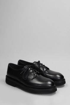 Lace up shoes in black leather, laces, round toe, rubber sole, 100% leather, Made in Italy Modern Leather Lace-up Shoes With Vibram Sole, Black Lace-up Shoes With Vibram Sole, Modern Lace-up Leather Shoes For Derby, Derby Lace-up Shoes With Vibram Sole In Calf Leather, Calf Leather Lace-up Shoes With Vibram Sole For Derby, Black Calf Leather Oxfords For Derby, Black Calf Leather Lace-up Shoes With Vibram Sole, Black Lace-up Shoes With Vibram Sole In Calf Leather, Black Lace-up Leather Shoes With Vibram Sole