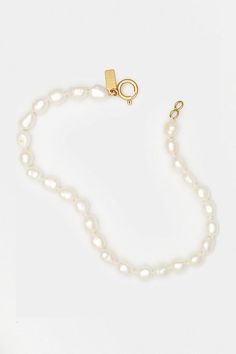 Please note that all sales are final. Perfect for your summer adventures, this minimal pearl anklet is made with naturally raw-shaped Keshi pearls. u00a0These genuine beauties from the ocean, but are a beautiful addition to any summer sandal. Handmade with love. u00a0 Genuine Pearls and 14k Gold Vermeil Wipe clean Handcrafted with love in Montreal Dimensions 10 inches | Natural Keshi Pearl Anklet by Deux Lions Jewelry in Gold at Anthropologie Pearl Anklet, Keshi Pearls, Unisex Accessories, Summer Adventures, Sandals Summer, Womens Jewelry Bracelets, Gold Vermeil, The Ocean, Montreal