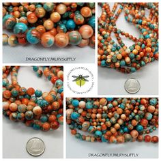 Beautiful mix of turquoise, white and a rusty orange red to give you a unique look for your jewelry. 1 strand Ocean White Jade Beads, Dyed Turquoise and Rust, Round, Polished, 4-6-8mm, Hole 1mm, 15.5 inch full strand 4mm - approx 90 beads per strand 6mm - approx 60 beads per strand 8mm - approx 48 beads per strand Also available - Ocean Jade dyed Royal Blue https://www.etsy.com/ca/DragonflyJwlrySupply/listing/1045396641/1-strand-ocean-white-jade-beads-dyed?utm_source=Copy&utm_medium=ListingManag Turquoise And Rust, Rusty Orange, White Jade, Jade Beads, Orange Red, Royal Blue, Rust, Jade, Dye