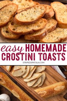 easy homemade crostini toasts are the perfect appetizer for any meal