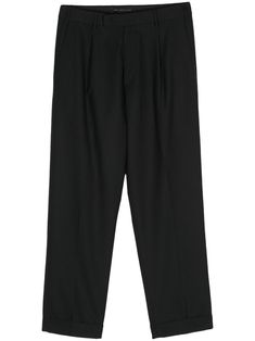 black belt loops pleat detailing pressed crease two side inset pockets two rear welt pockets turn-up hem tapered leg concealed front button, hook and zip fastening City Shorts, Wool Trousers, Tapered Pants, Pleated Pants, Tailored Pants, Summer Beach Wear, Short Suit, Tailored Trousers, Trouser Pants