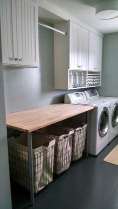 a washer and dryer in a laundry room