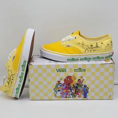 Brand New Never Worn Orginal Box Size 8.5 Women's = 7 Men's/Grade School Kids Price $95 No Trades Shipping Available Please Check Out My Other Listings. I Offer Package Deals. Vans Yellow, New Vans, School Kids, Grade School, Womens Vans, Sesame Street, Vans Shoes, Womens Shoes Sneakers, Yellow White