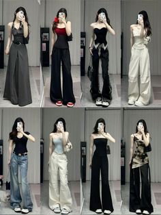 Inverted Triangle Outfits Winter, Inverted Triangle Outfits Ideas, Korean Cute Outfits, Triangle Outfits, Acubi Outfit, Inverted Triangle Outfits, Downtown Outfits, Fashion Top Outfits, Inverted Triangle