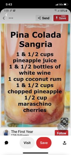 a pinter's guide to making pineapple sangria