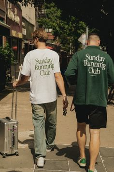 did you already joined? Sunday Running Club, Running Outfit Men, Vlone Logo, Run Club, T Shirt Label, Athleisure Brands, Gym Boy, Athleisure Men, Stockholm Street Style