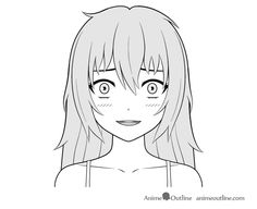 How to Draw Anime Characters Tutorial - AnimeOutline Yandere Face Expressions, Yandere Eyes, Face Expressions Drawing, Yandere Face, Yandere Girl, Naruto Sketch Drawing