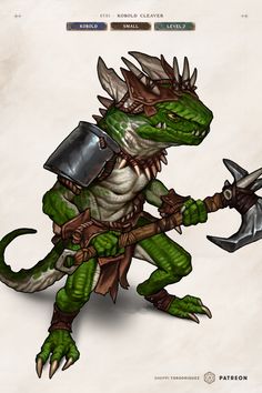 Sci Fi Kobold, Kobold Stat Block, Black Kobold, Dnd Kobold Character Art, Kobold Pathfinder 2e, Golden Empire, Map Assets, Fantasy Heroes