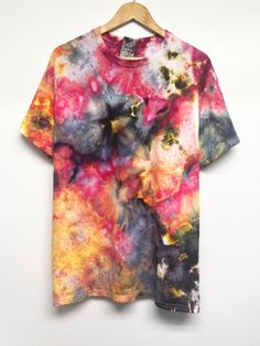 Hand made Tie dye T-shirt, 5.3oz 100% cotton T-shirt.  Unisex/men size. International shipping:  We will refund overpaid shipping charge collected after shipping label created. We will only charge the actual shipping cost. The listing setup pricing is for each individual item under 2lbs, hoodies work well with setup, 2-3 T-shirts will be still under 2lbs if combined shipping. please let us know if you have questions. There will be variations in each T-shirt, I will do the best to keep the same look as the samples.  Suggestions for improvement are appreciated. If not satisfied, please contact me. Multicolor Hand Dyed Cotton T-shirt, Unisex Tie Dye Short Sleeve T-shirt, Hand Dyed Tie Dye Short Sleeve T-shirt, Tie Dye T-shirt With Graffiti Print, Short Sleeve, Hand Dyed Tie-dye Short Sleeve T-shirt, Shipping Label, Black Water, Tie And Dye, Tie Dye T Shirts