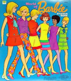 the cover of barbie magazine, featuring four women in colorful outfits