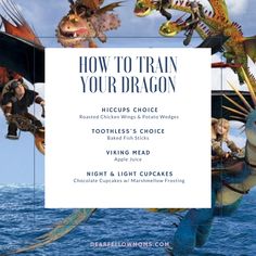 an advertisement for how to train your dragon