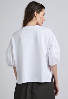 One Size. Fits XS-XLColor: White Puff SleeveRegular FitSplit Waist DetailDesigned for Casual FitLightweight Fabric80% Cotton 20% NylonDry Clean OnlyBy The NKC StoreProduct Measurements:Bust: 118.87cm / 46.8inLength: 53.97cm / 21.25in Summer Crew Neck Top With Gathered Sleeves, Crew Neck Top With Gathered Sleeves For Summer, Oversized Blouson Sleeve Tops For Summer, Oversized Tops With Blouson Sleeves For Summer, Casual Top With Gathered Balloon Sleeves, Casual Tops With Gathered Balloon Sleeves, Oversized Puff Sleeve Top For Work, Spring Oversized Puff Sleeve Tops, Oversized Puff Sleeve Top With Gathered Sleeves