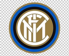 the interlocked soccer team logo in blue and brown, with an oval shape