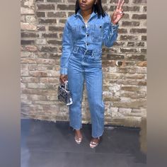 Worn Once, Brand New Price Is Set. Zara Denim Jumpsuit, Zara Jumpsuit, New Price, Zara Pants, Denim Jumpsuit, Pant Jumpsuit, Jumpsuit Romper, Color Blue, Pants For Women