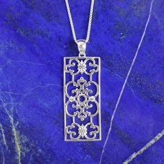 Beyond Southern Gates Silver Terrace Romance Necklace Luxury Filigree Art Deco Necklace, Round Box, Delicate Design, Understated Elegance, Box Chain, Pendant Earrings, Chain Pendants, Ring Bracelet, Diamond Rings