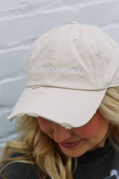 Wildest Dreams Hat Adjustable unisex baseball cap Girl Tribe Co. proudly prints, decorates and embroiders all of our own graphics in our own Girl Tribe production facility in Charlotte, NC. Girl Baseball Cap, Girl Tribe, Cap Girl, Wildest Dreams, Bestie Gifts, Girl With Hat, Charlotte Nc, Baseball Cap, Gift Card